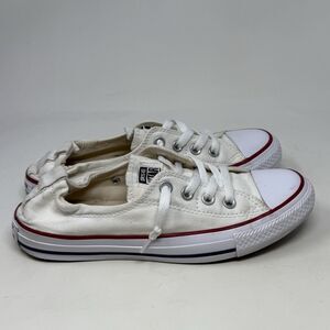 Converse All Star Shoreline Shoes Womens 8 White Canvas Low Top Slide Sneakers